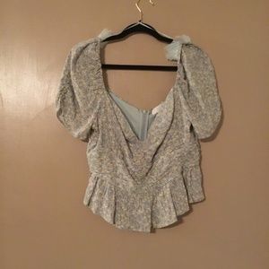 New ASTR blue floral blouse